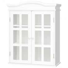 Load image into Gallery viewer, Wall-Mount Bathroom Double Doors Shelved Storage Cabinet
