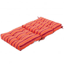Load image into Gallery viewer, 22" x 44" Tufted Outdoor Patio Chair Seating Pad-Red &amp; Orange
