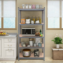 Load image into Gallery viewer, 71&quot; Heavy Duty Steel Adjustable 5 Level Storage Shelves-Gray
