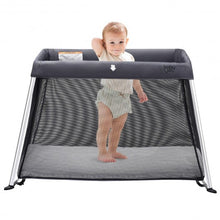 Load image into Gallery viewer, Portable Lightweight Baby Playpen Playard with Travel Bag-Dark Gray
