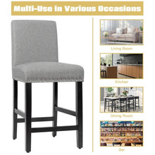 Load image into Gallery viewer, 25&#39;&#39; Kitchen Chairs w/ Rubber Wood Legs-Gray
