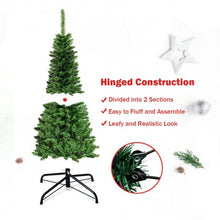 Load image into Gallery viewer, 4.5 ft Pre-Lit Hinged Artificial Fir Pencil Christmas Tree-Warm White
