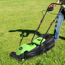 Load image into Gallery viewer, 14&quot; Electric Push Lawn Corded Mower with Grass Bag-Green
