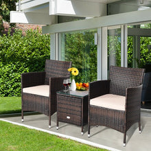 Load image into Gallery viewer, 3 pcs Outdoor Rattan Wicker Furniture Set-Beige
