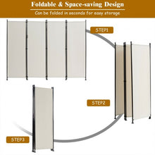 Load image into Gallery viewer, 4-Panel Room Divider Folding Privacy Screen-Beige
