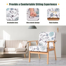 Load image into Gallery viewer, Modern Accent Armchair Fabric Lounge Chair with Rubber Wood Leg-White
