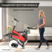 Load image into Gallery viewer, Magnetic Exercise Bike Fitness Cycling Bike with 35Lbs Flywheel for Home and Gym-Black &amp; Red
