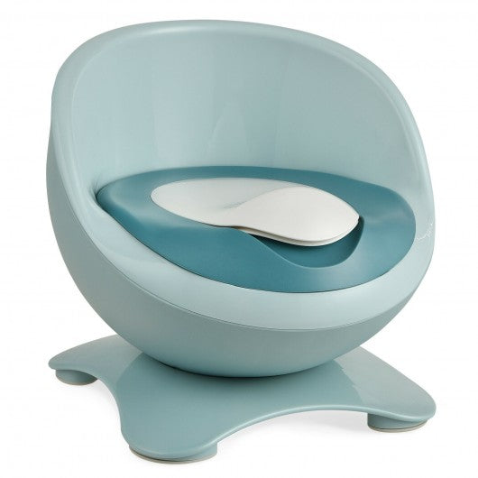 Egg-Shaped Toddler Training Toilet with Removable Container-Blue