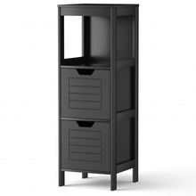 Load image into Gallery viewer, Bathroom Wooden Floor Cabinet Multifunction Storage Rack Stand Organizer-Black
