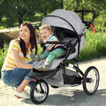 Load image into Gallery viewer, Handlebar Adjustable Portable Folding Stroller Baby Jogger-Gray

