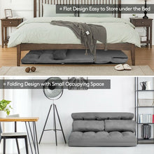 Load image into Gallery viewer, Foldable Floor 6-Position Adjustable Lounge Couch-Gray
