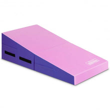 Load image into Gallery viewer, Folding Wedge Exercise Gymnastics Mat with Handles-Purple
