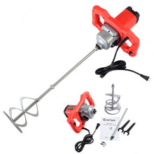 Load image into Gallery viewer, Electric Mortar Mixer 1600W Dual High Low Gear 6 Speed Paint Cement Grout
