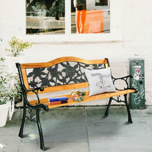 Load image into Gallery viewer, Park Garden Iron Hardwood Furniture Bench Porch Path Chair
