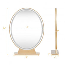 Load image into Gallery viewer, Hollywood Vanity Lighted Makeup Mirror Remote Control 4 Color Dimming-Golden
