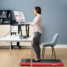 Load image into Gallery viewer, 2-in-1 Electric Motorized Health and Fitness Folding Treadmill with Dual Display and Speaker-Red
