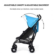 Load image into Gallery viewer, Foldable Lightweight Baby Infant Travel Umbrella Stroller-Light Blue
