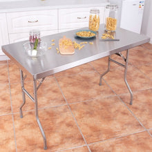 Load image into Gallery viewer, 48&quot; x 24&quot; Stainless Steel Folding Work Table
