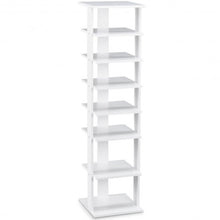 Load image into Gallery viewer, Wooden Shoebox Stand 7 Tiers Shoe Rack Organizer
