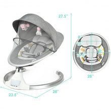 Load image into Gallery viewer, Baby Swing Electric Rocking Chair with Bluetooth Music Timer-Gray
