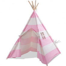 Load image into Gallery viewer, 5&#39; White &amp; Pink Portable Indian Children Sleeping Dome Play Tent
