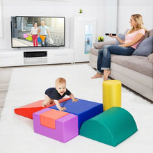 Load image into Gallery viewer, 6 Piece Climb Crawl Play Set Indoor Kids  Toddler -Red
