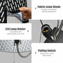 Load image into Gallery viewer, Floor Lamp Bedside Desk with USB Charging Ports Shelves-Black
