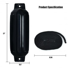 Load image into Gallery viewer, 27&quot; Boat Fenders Hand Inflatable Marine Bumper-Black
