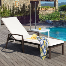 Load image into Gallery viewer, Patio Rattan Lounge Chaise Recliner with Back Adjustable Cushioned

