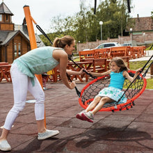 Load image into Gallery viewer, Net Hanging Swing Chair with Adjustable Hanging Ropes-Orange
