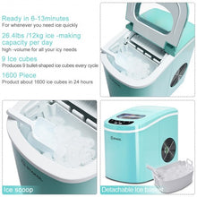 Load image into Gallery viewer, Mini Portable Compact Electric Ice Maker Machine-Green
