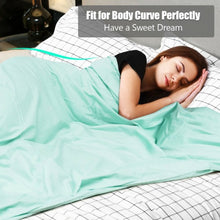 Load image into Gallery viewer, 60&quot;x80&quot; 15 lbs 3 Piece Heavy Weighted Blanket Set with Hot and Cold Duvet Covers-Green
