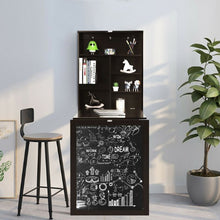 Load image into Gallery viewer, Convertible Wall Mounted Table with A Chalkboard-Coffee
