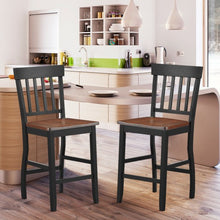 Load image into Gallery viewer, Set of 2 24" Barstool Solid Wood Rake Back
