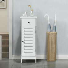 Load image into Gallery viewer, Woodern Bathroom Floor Storage Cabinet with Drawer and Shutter Door
