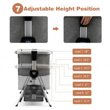 Load image into Gallery viewer, Baby Bed Side Crib Portable Adjustable Infant Travel Sleeper Bassinet-Dark Gray
