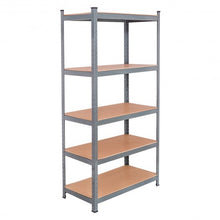 Load image into Gallery viewer, 71&quot; Heavy Duty Steel Adjustable 5 Level Storage Shelves-Gray
