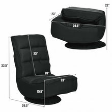 Load image into Gallery viewer, 5-Position Folding Floor Gaming Chair-Black
