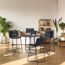 Load image into Gallery viewer, Set of 2 PU Leather Bar Stools Pub Chairs with Metal Legs
