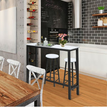 Load image into Gallery viewer, 47&quot; Pub Dining Bar Bistro Table w/ Marble Top-White
