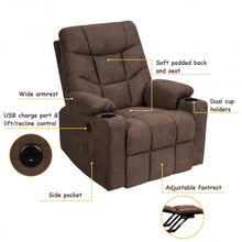 Load image into Gallery viewer, Electric Power Lift Recliner Massage Sofa-Brown
