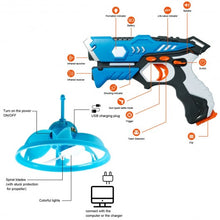 Load image into Gallery viewer, Infrared Laser Tag Guns with Flying Saucers Battle Blasters Game
