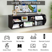 Load image into Gallery viewer, 48.5&quot; 2 Tier Modern Wall Mounted Hanging Floating Shelf
