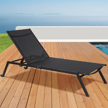 Load image into Gallery viewer, Outdoor Patio Height Adjustable Sling Armless Lounge Chaise
