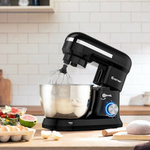 Load image into Gallery viewer, 4.8 Qt 8-speed Electric Food Mixer with Dough Hook Beater-Black
