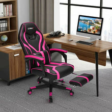Load image into Gallery viewer, Computer Massage Gaming Recliner Chair with Footrest-Pink

