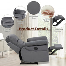 Load image into Gallery viewer, Manual Reclining Single Sofa with Footrest-Gray
