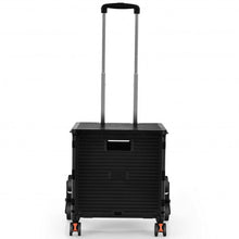 Load image into Gallery viewer, Costway Foldable Utility Cart for Travel and Shopping-Black
