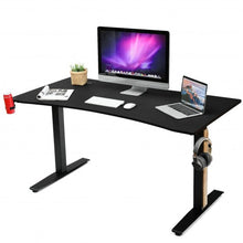 Load image into Gallery viewer, 63&quot; Gaming Desk T- Shaped Computer Desk Gamer Table-Black
