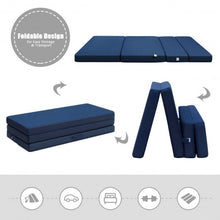 Load image into Gallery viewer, 5&#39; Quart Folding Futon Sleepover Sofa Bed Foam Mattress-Queen Size
